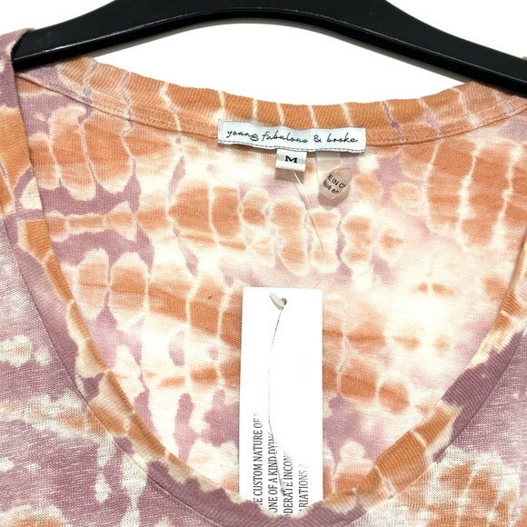 Young Fabulous & Broke Tie-Dye Top in Pink and Orange Medium - Picture 4 of 5
